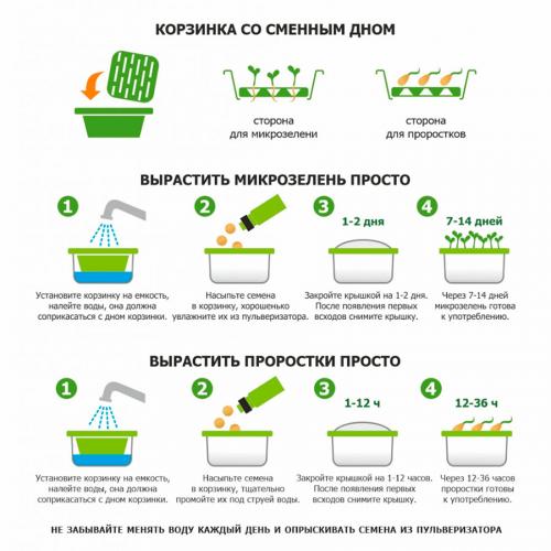 Подарочный набор для проращивания микрозелени: проращиватель; - купить подарки с логотипом в Воронеже