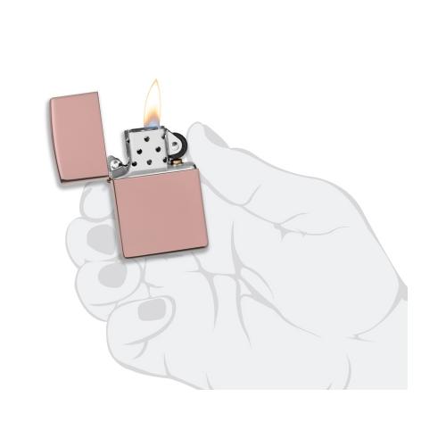 Зажигалка ZIPPO Classic с покрытием High Polish Rose Gold, латунь/сталь, розовое золото; - купить подарки с логотипом в Воронеже
