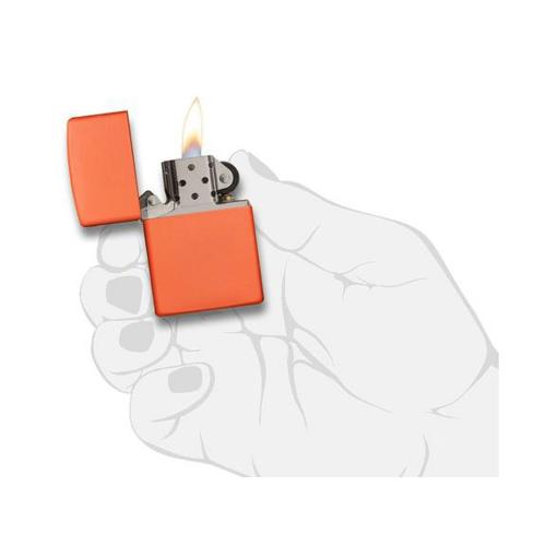 Зажигалка ZIPPO Classic с покрытием Orange Matte, латунь/сталь, оранжевая, матовая; - купить подарки с логотипом в Воронеже