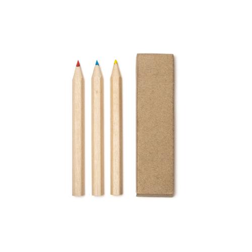 Набор DENOK из 3 цветных деревянных карандашей; - купить именные сувениры в Воронеже