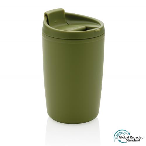 Термокружка с крышкой для кофе из переработанного полипропилена GRS, 300 мл - зеленый;