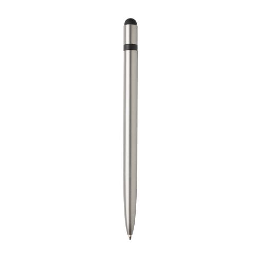 Металлическая ручка-стилус Slim - серый;