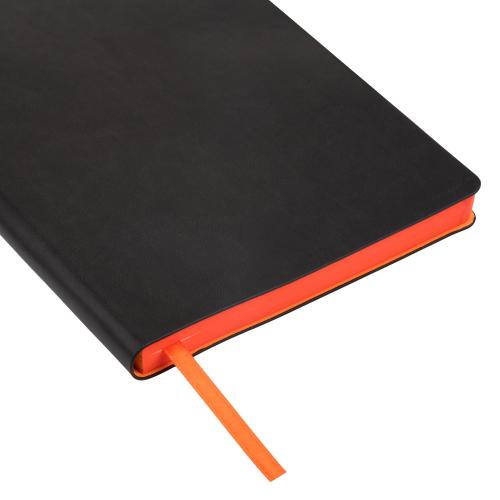 Ежедневник Латте (Latte NEW) недатированный, черный/оранжевый ; - купить необычные подарки в Воронеже
