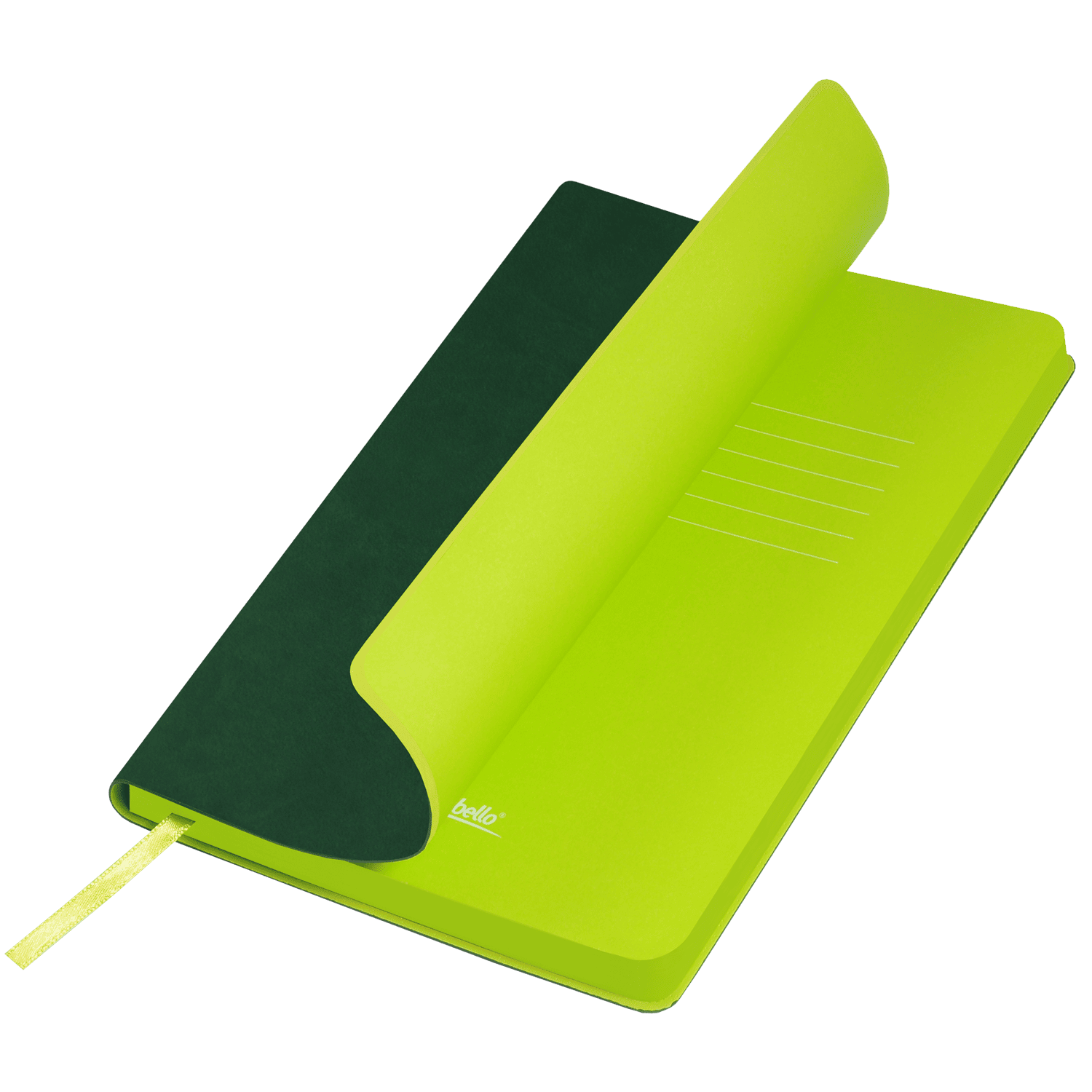 Ежедневник Латте (Latte NEW) недатированный, зеленый/лимонный (без упаковки, без стикера)