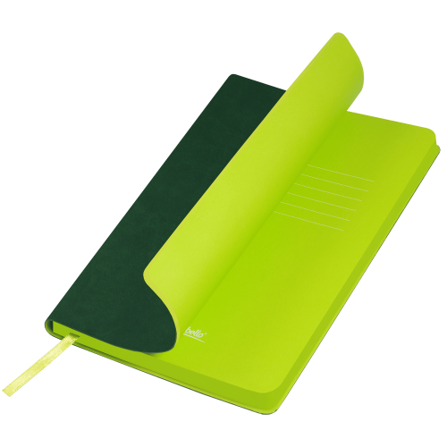 Ежедневник Латте (Latte NEW) недатированный, зеленый/лимонный