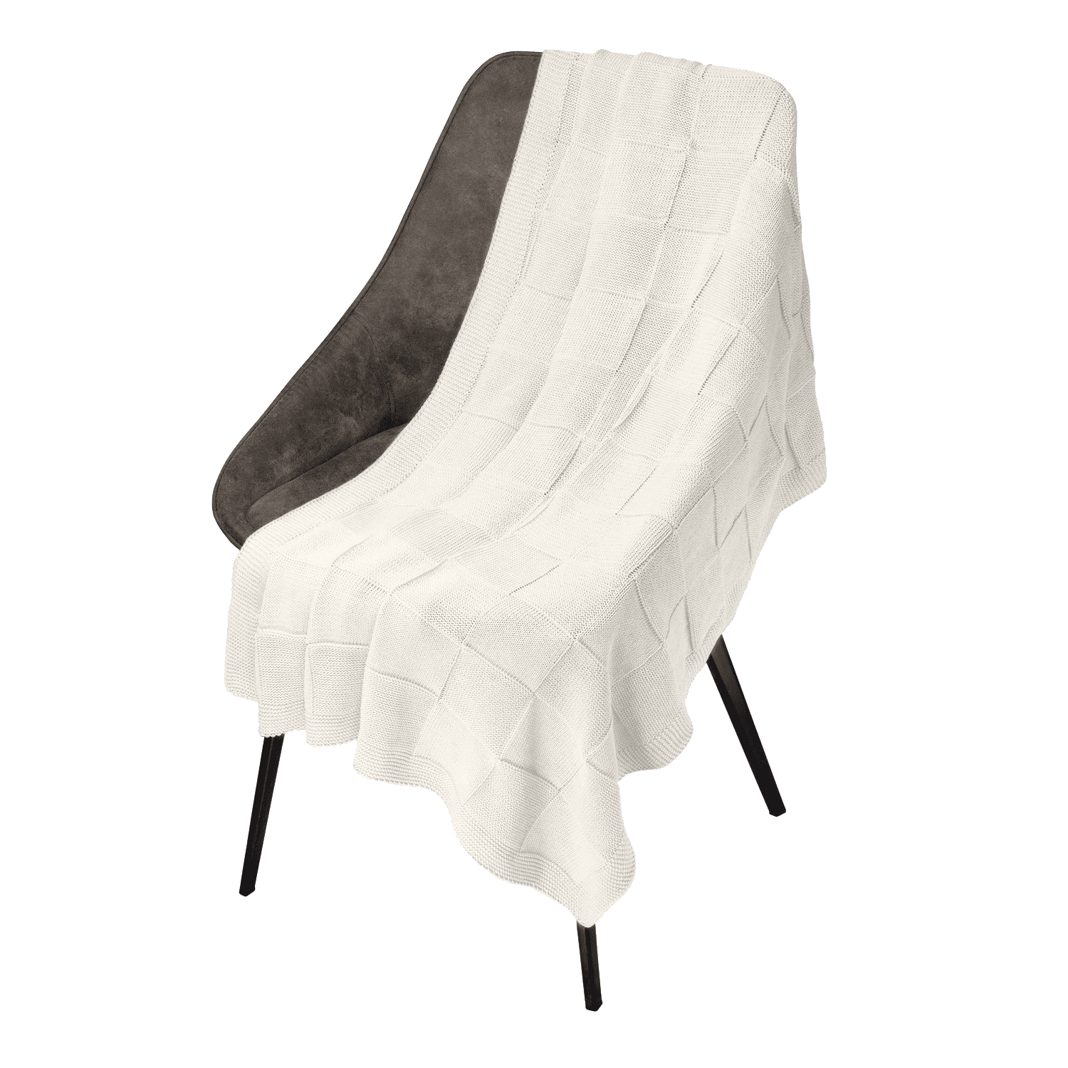 Плед Селла (Cella) вязаный, бежевый (без подарочной коробки)