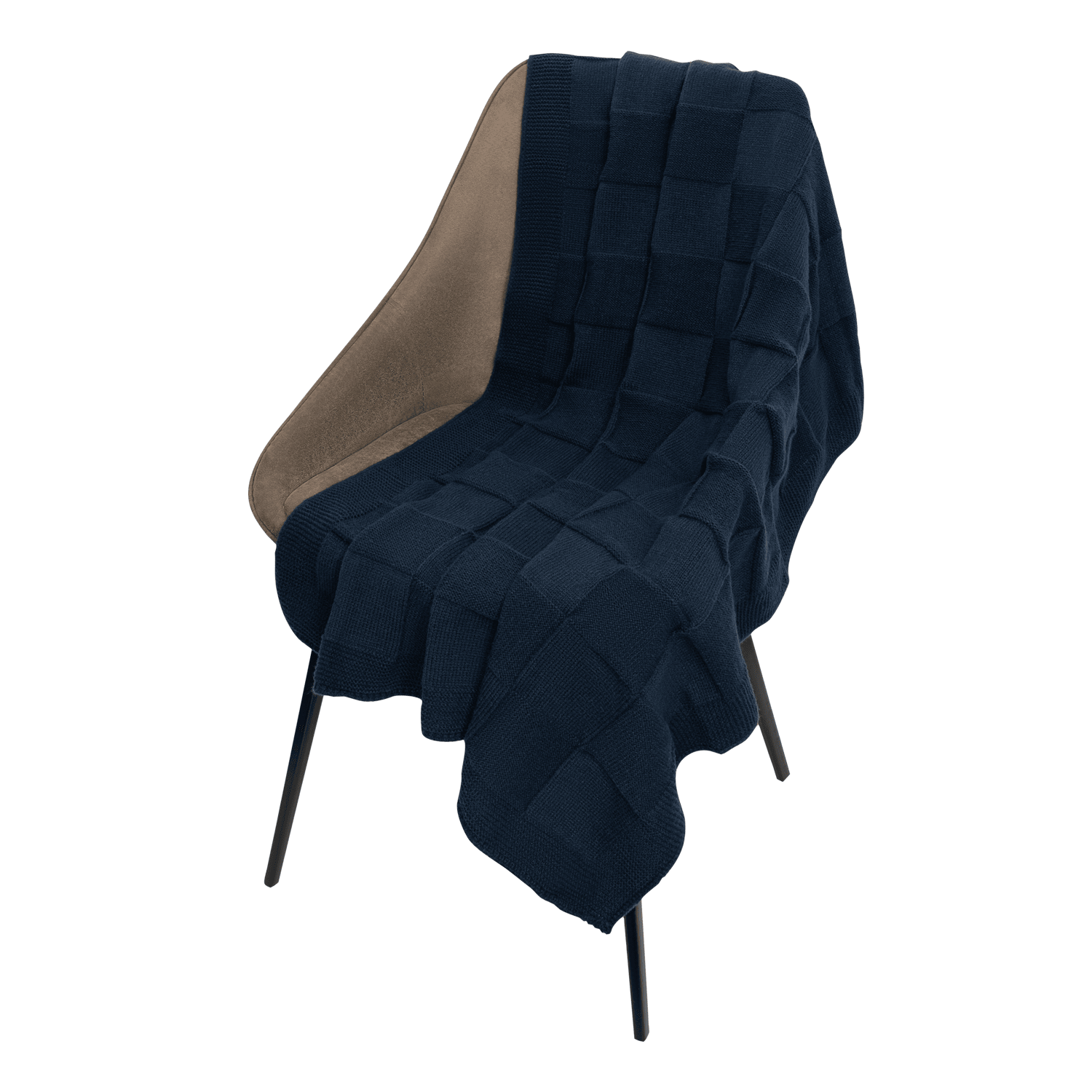 Плед Селла Софт (Cella Soft) вязаный, 160*90 см, синий