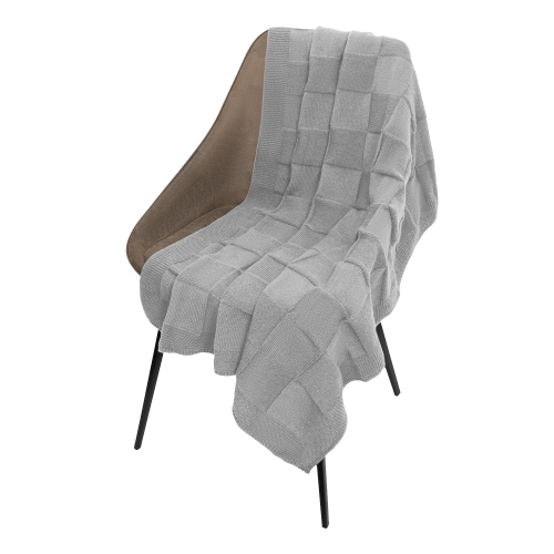 Плед Селла Софт (Cella Soft) вязаный, 160*90 см, серый