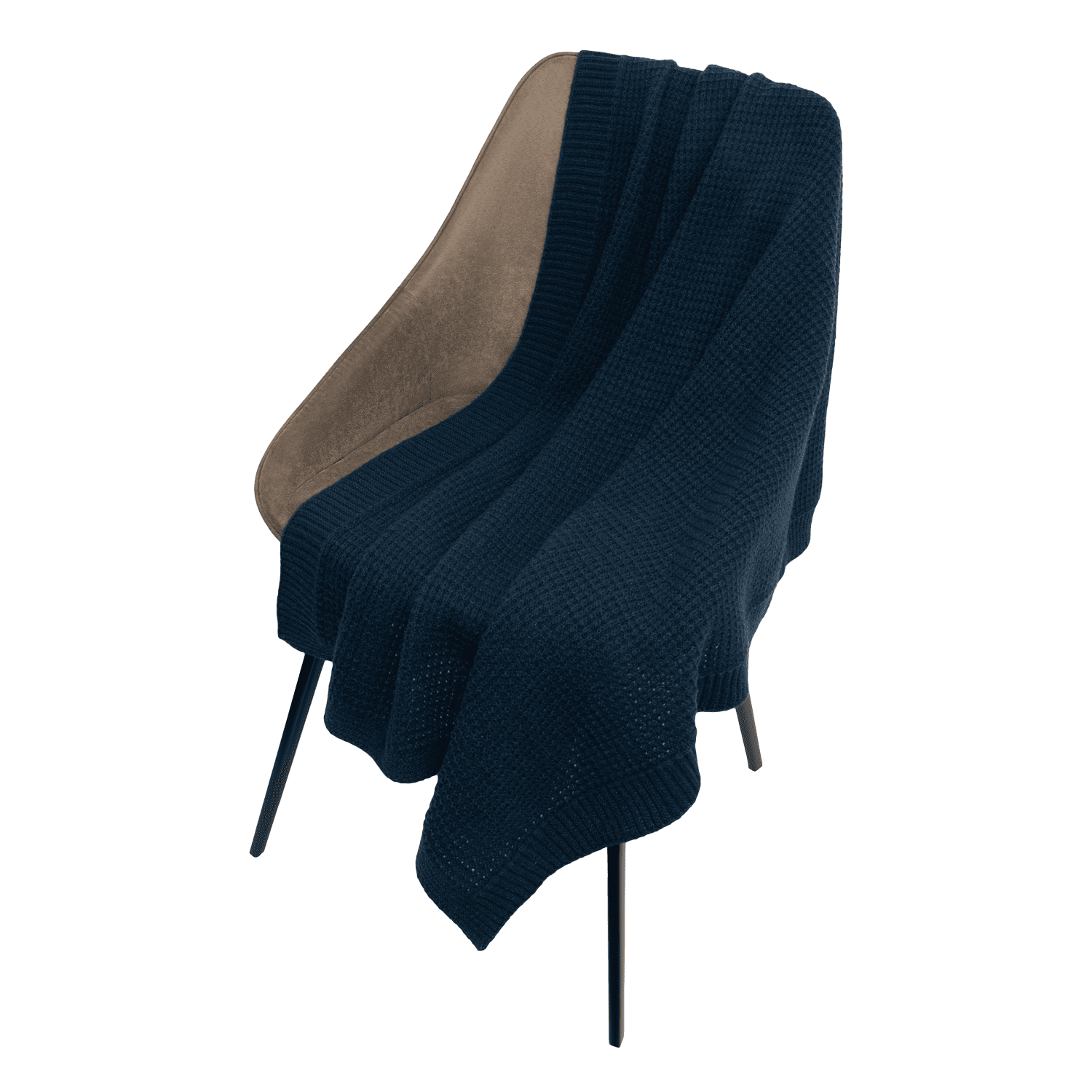 Плед Мальта Софт (Malta Soft) вязаный, 160*90 см, синий