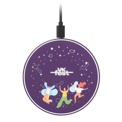 Беспроводное зарядное устройство с подсветкой 15W Auris; - купить необычные подарки в Воронеже