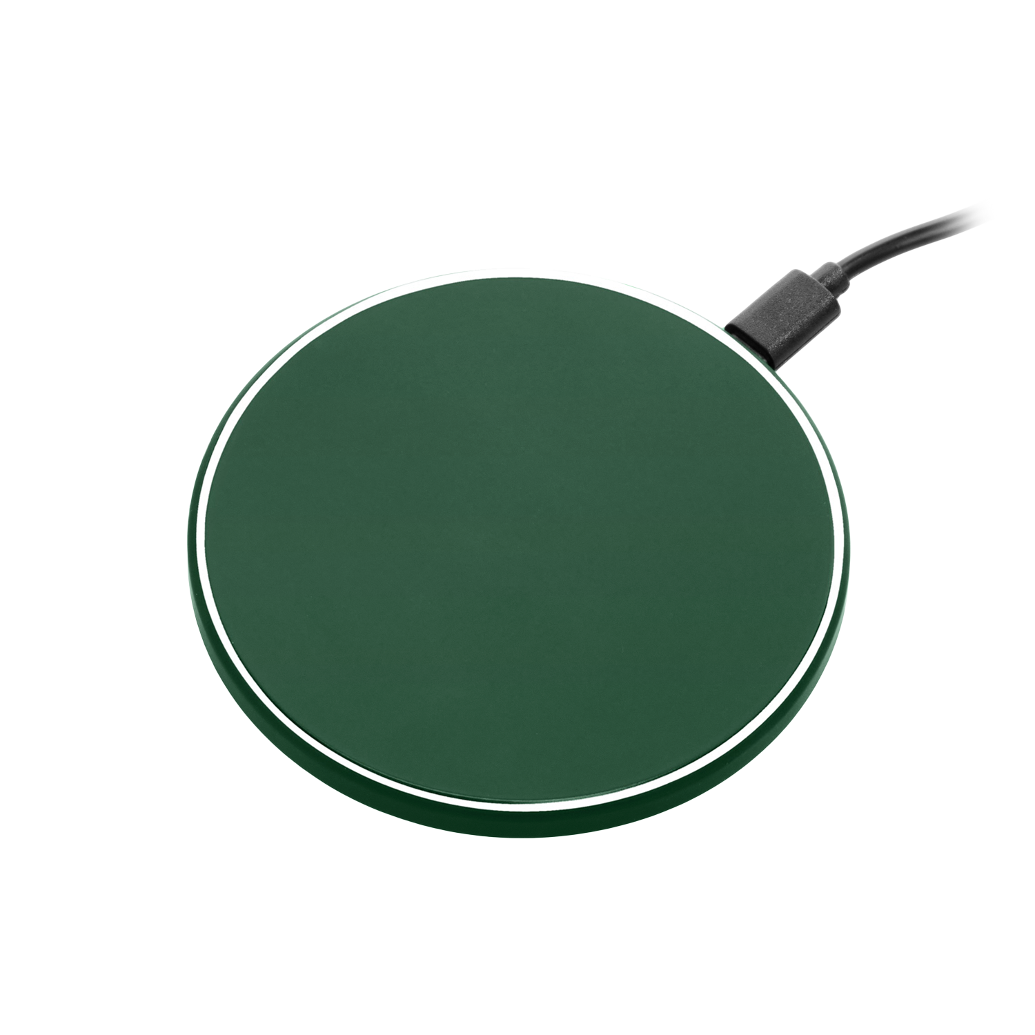 Беспроводное зарядное устройство с подсветкой 15W Auris, зеленое