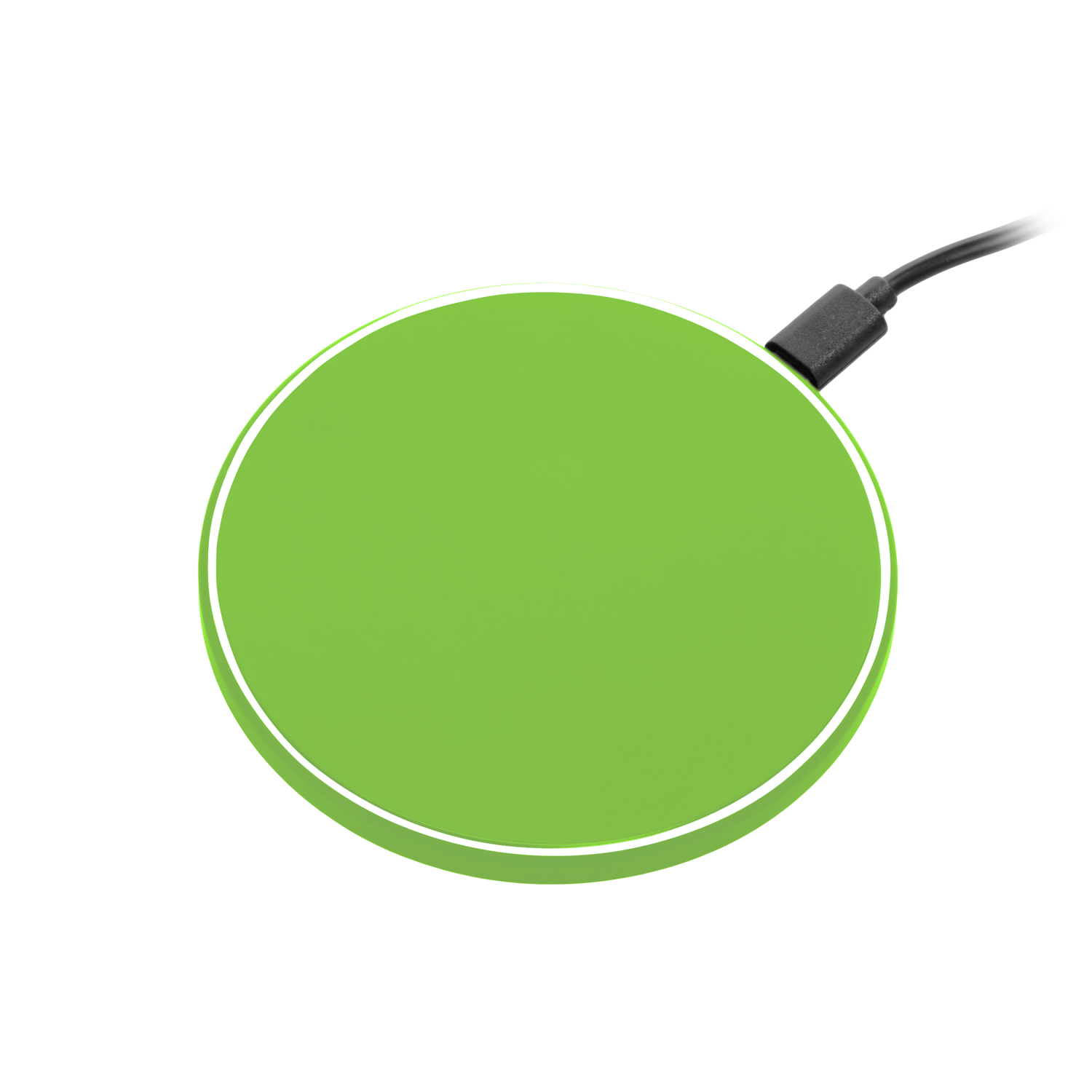 Беспроводное зарядное устройство с подсветкой 15W Auris, салатовое