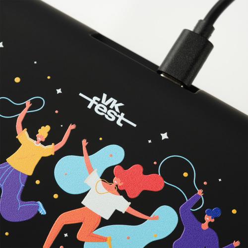 Зарядная станция с часами 15W Флейм ; - купить именные сувениры в Воронеже