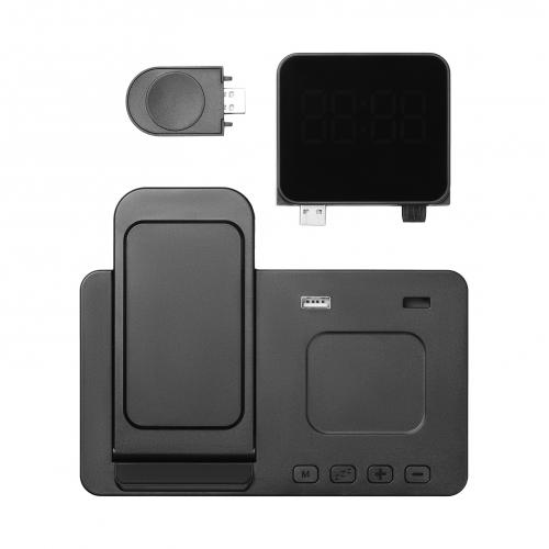 Зарядная станция с часами 4в1 15W Magnum; - купить подарки с логотипом в Воронеже