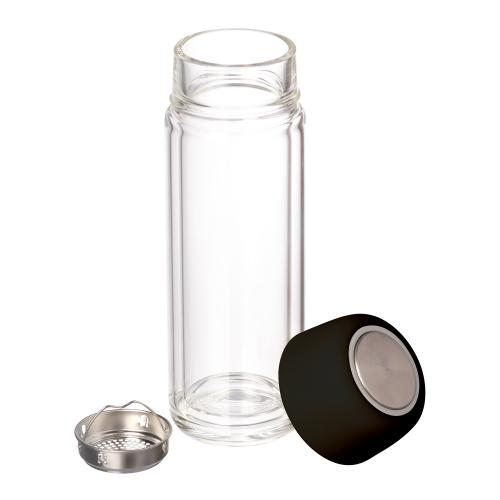 Бутылка стеклянная с двойными стенками Bianca; - купить именные сувениры в Воронеже