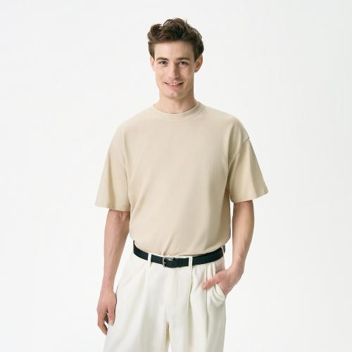 Футболка унисекс премиум Аура (Aura), 100% хлопок 200гр. бежевый, размер 3XL/4XL