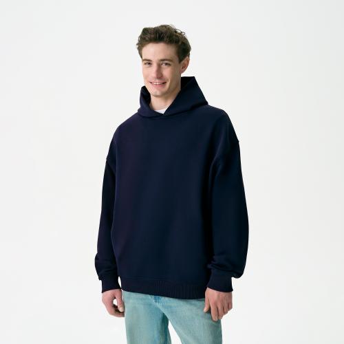 Худи оверсайз унисекс Фьюжн (Fusion), темно-синий, размер 2XS