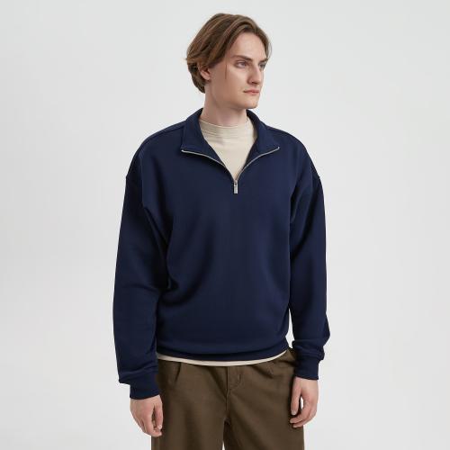 Толстовка на молнии унисекс Флоу (Flow), темно-синяя, размер 5XL/6XL