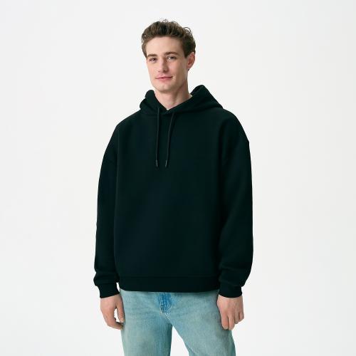 Худи релакс унисекс Баланс (Balance), с начесом, черный, размер 3XL/4XL