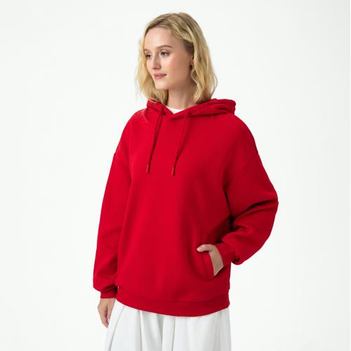 Худи релакс унисекс Баланс (Balance), с начесом, красный, размер XL/2XL