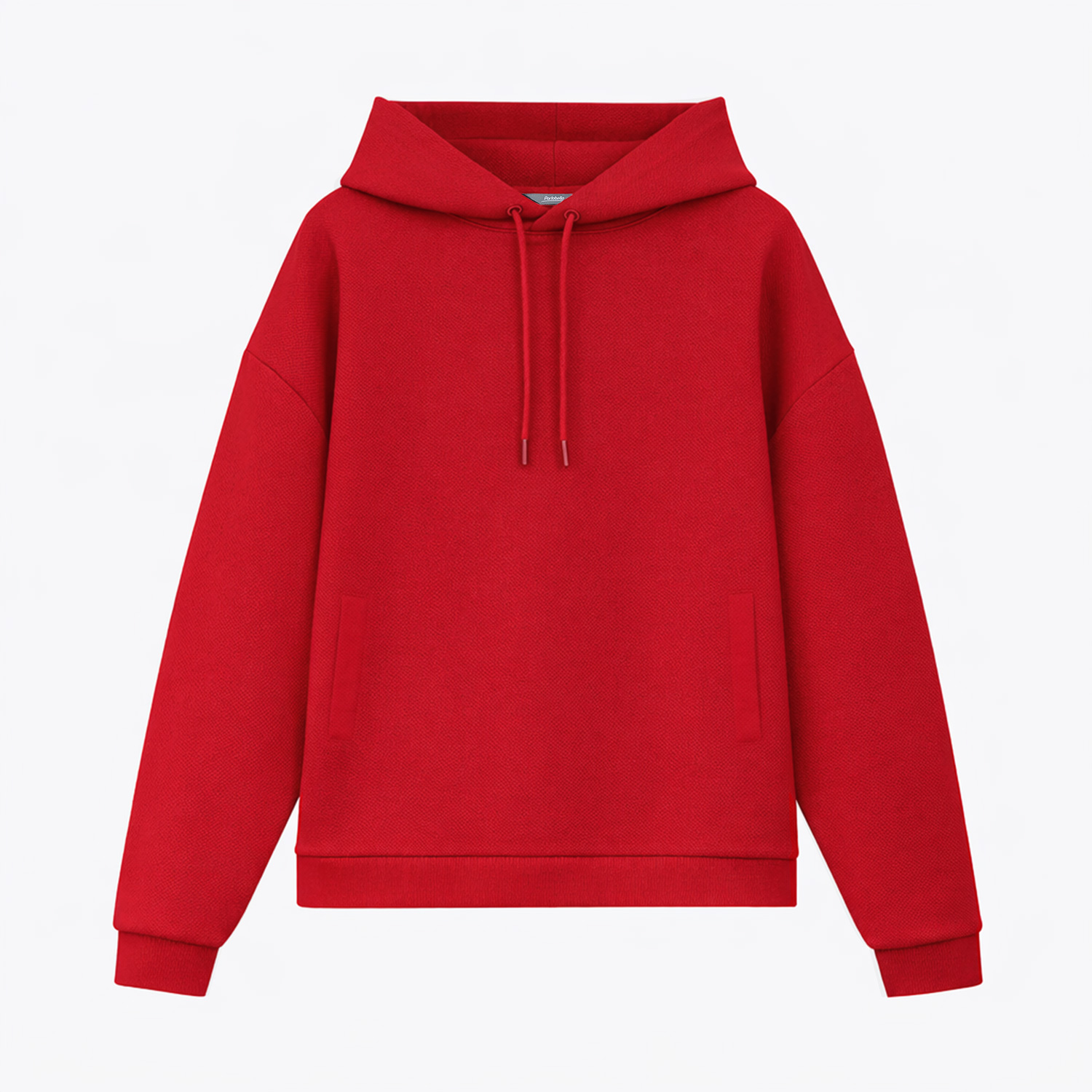 Худи релакс унисекс Баланс, с начесом, красный, размер 3XL/4XL