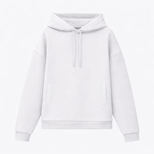 Худи релакс унисекс Баланс, с начесом, белый, размер 3XL/4XL