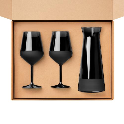 Подарочный набор декантер + 2 бокала для вина Блэк Эдишн ; - купить необычные подарки в Воронеже