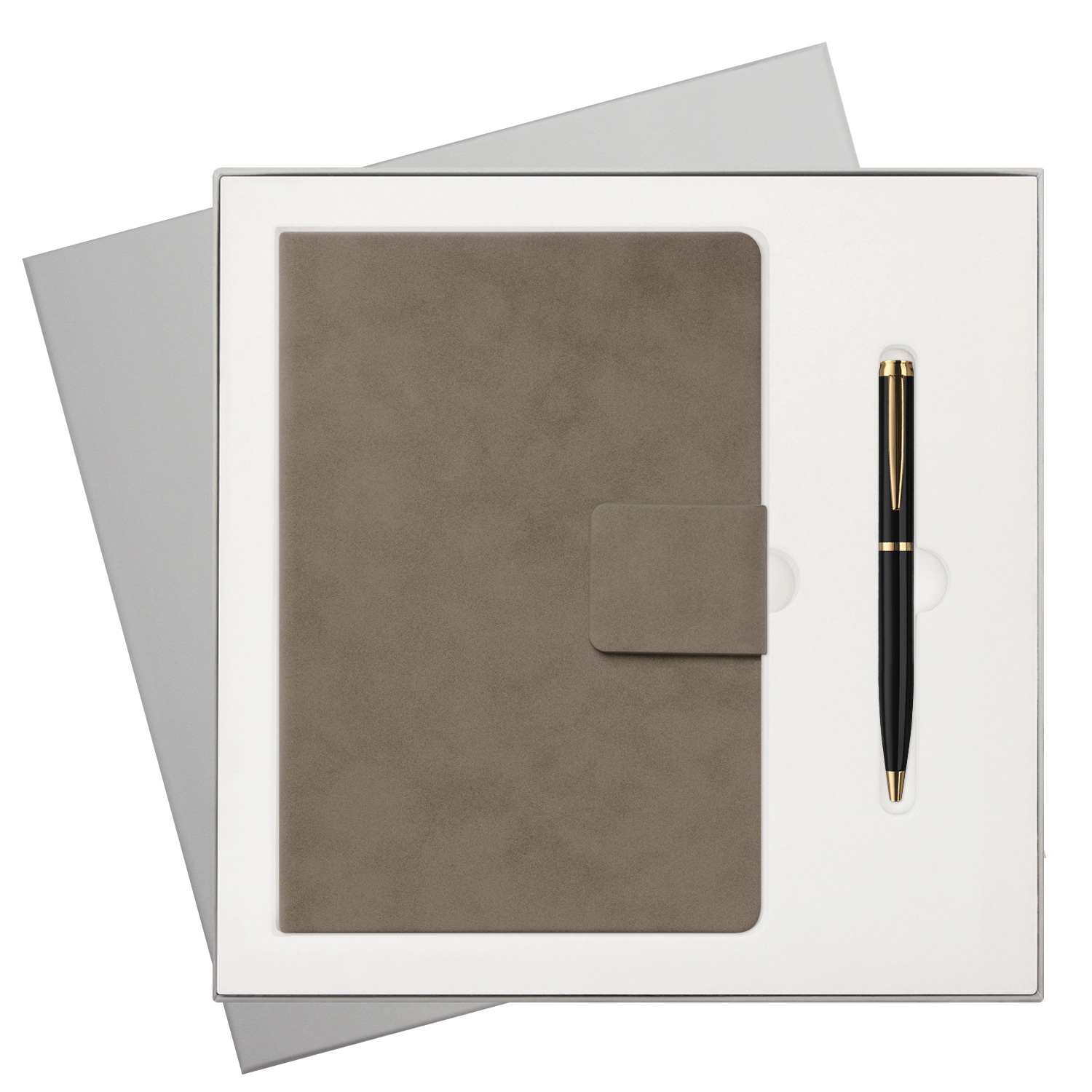 Подарочный набор Риц (Ritz), бежевый (ежедневник, ручка)