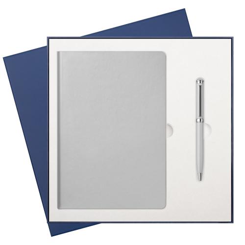 Подарочный набор Спарк (Spark), серебряный (ежедневник, ручка)