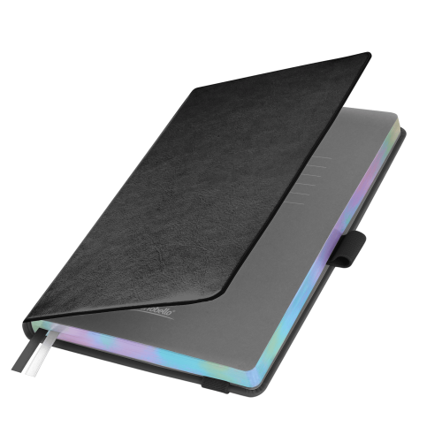 Ежедневник Гэлакси (Galaxy) недатированный, жесткая обложка, срез голограф. фольга, черный