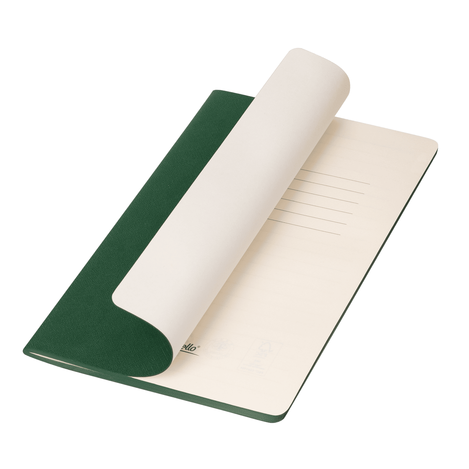 Блокнот Корса слим (Corsa slim), зеленый