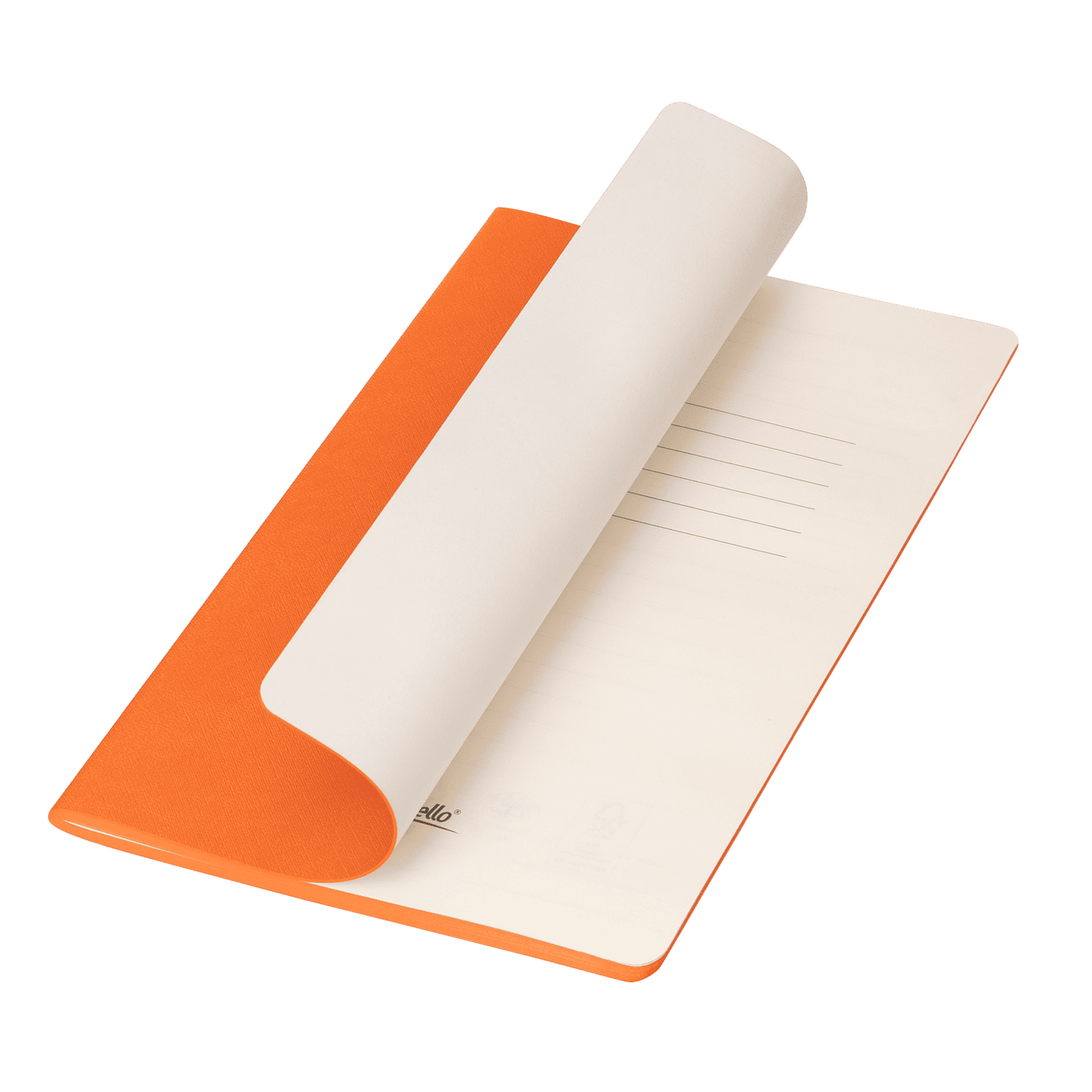 Блокнот Корса слим (Corsa slim), оранжевый
