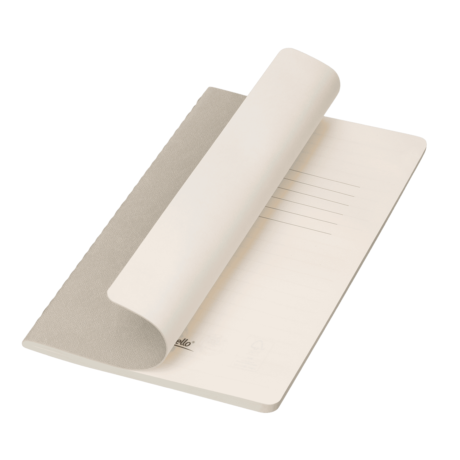 Блокнот Корса слим (Corsa slim), светло-серый