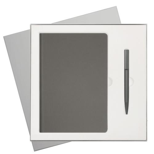 Подарочный набор Стар (Star), серый (ежедневник, ручка)