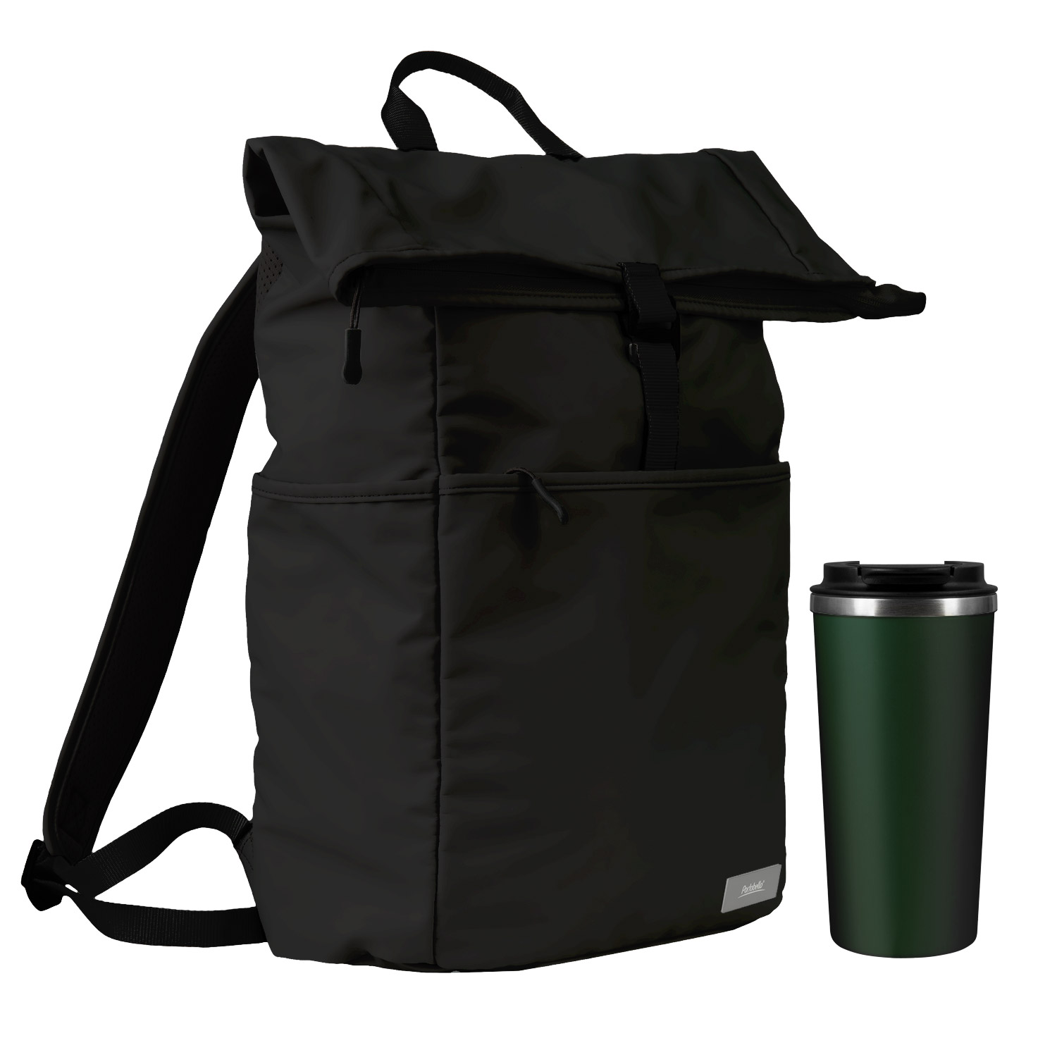 Подарочный набор Палермо (Palermo), Бостон (Boston), черный/зеленый (рюкзак, термокружка)