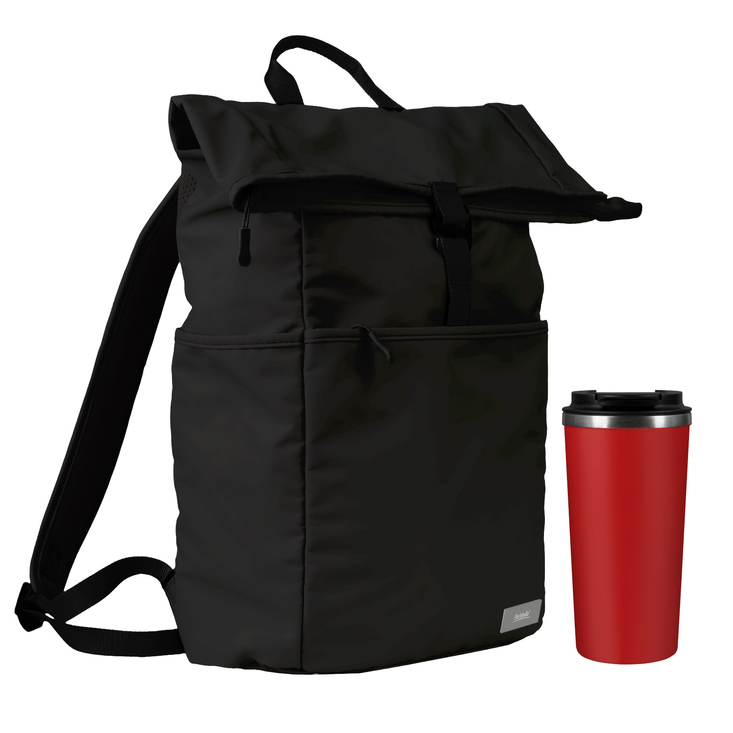 Подарочный набор Палермо (Palermo), Бостон (Boston), черный/красный (рюкзак, термокружка)
