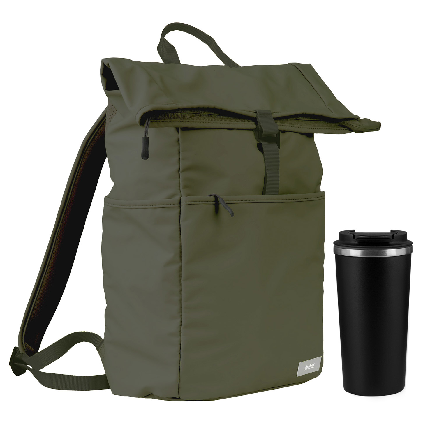 Подарочный набор Палермо (Palermo), Бостон (Boston), зеленый/черный (рюкзак, термокружка)