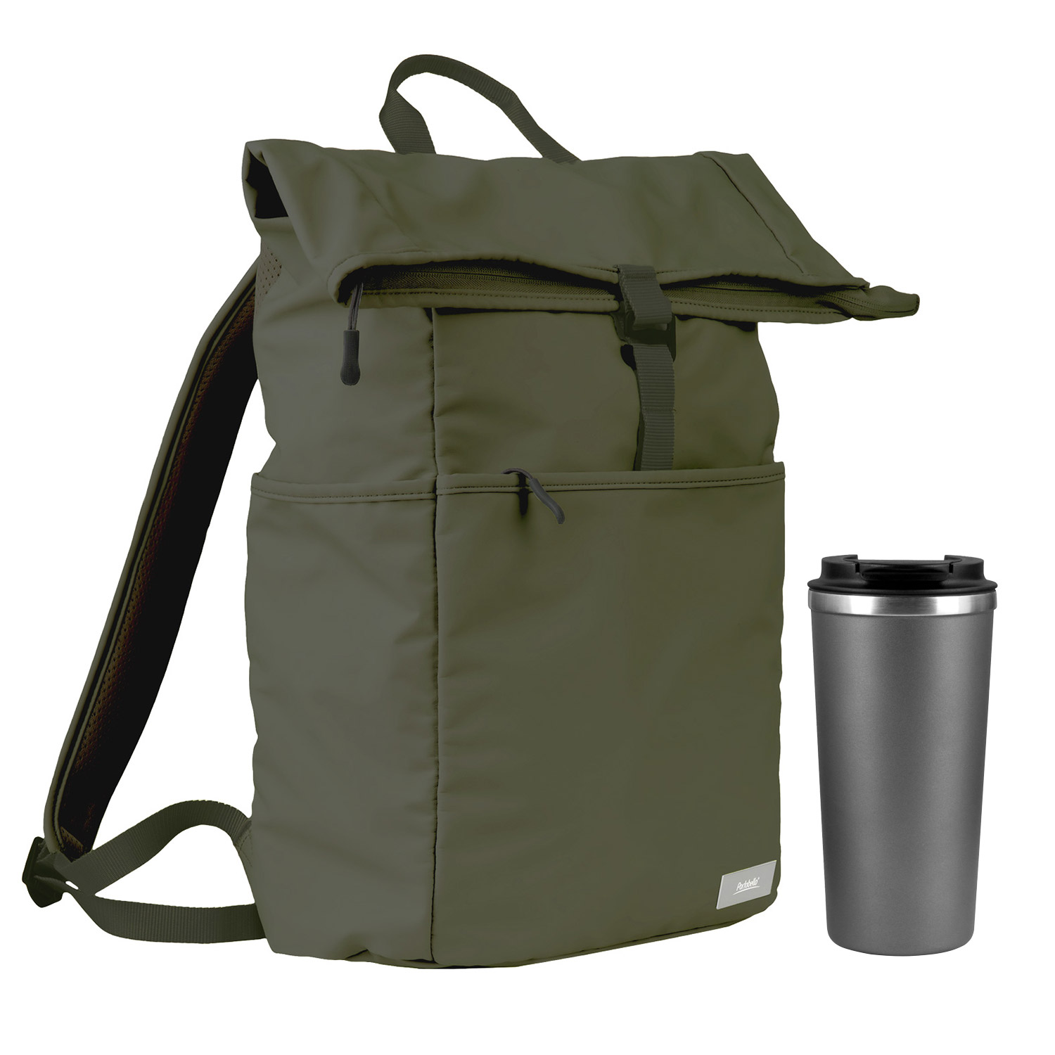 Подарочный набор Палермо (Palermo), Бостон (Boston), зеленый/серый (рюкзак, термокружка)