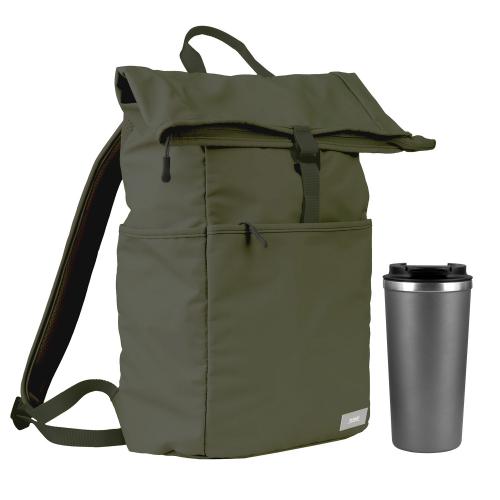 Подарочный набор Палермо (Palermo), Бостон (Boston), зеленый/серый (рюкзак, термокружка)