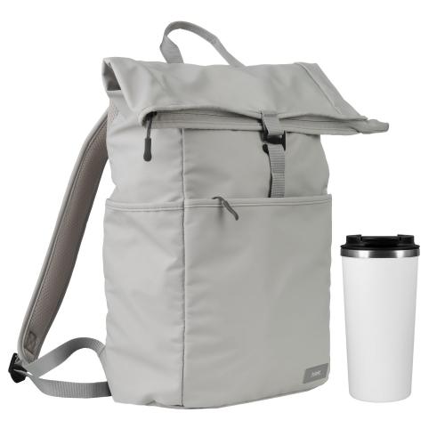 Подарочный набор Палермо (Palermo), Бостон (Boston), серый/белый (рюкзак, термокружка)