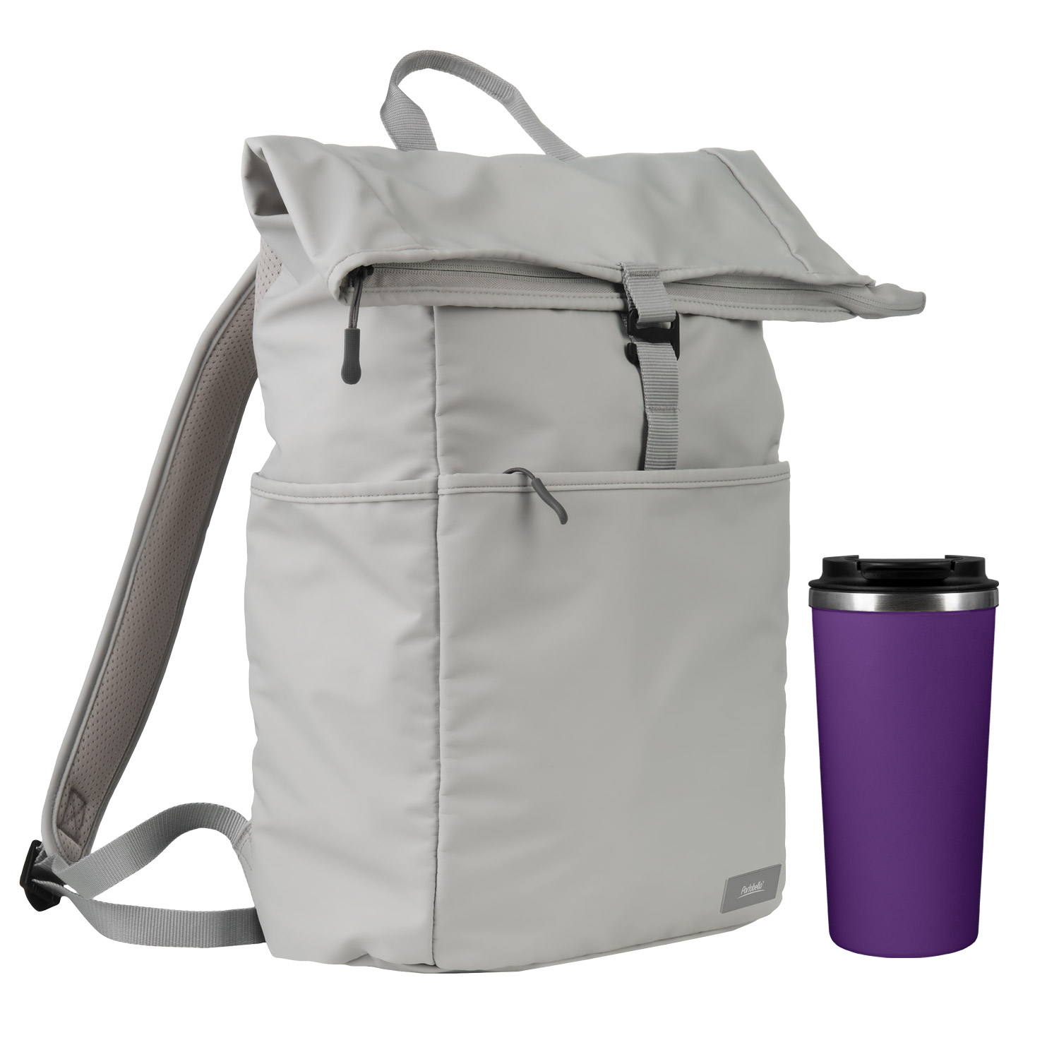 Подарочный набор Палермо (Palermo), Бостон (Boston), серый/фиолетовый (рюкзак, термокружка)