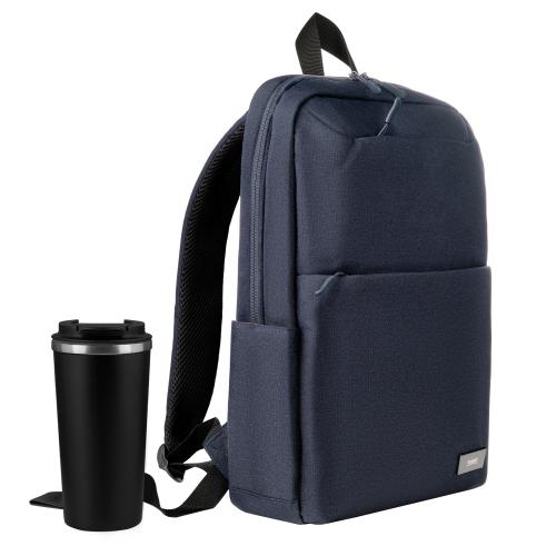 Подарочный набор Палермо (Palermo), Форст (Forst), синий/черный (рюкзак, термокружка)