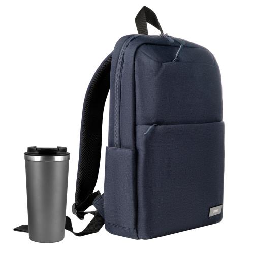 Подарочный набор Палермо (Palermo), Форст (Forst), синий/серый (рюкзак, термокружка)