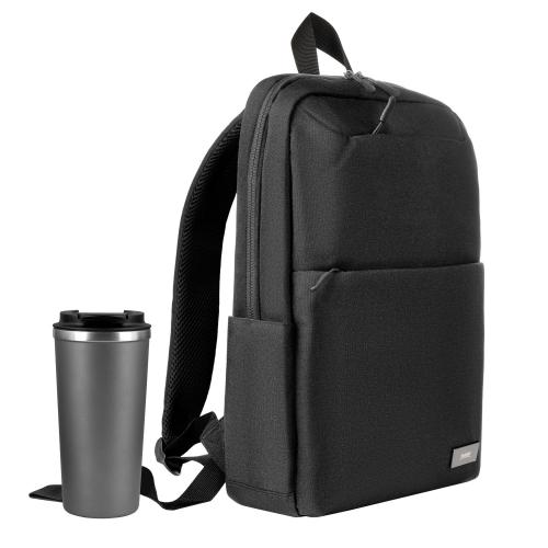 Подарочный набор Палермо (Palermo), Форст (Forst), черный/серый (рюкзак, термокружка)