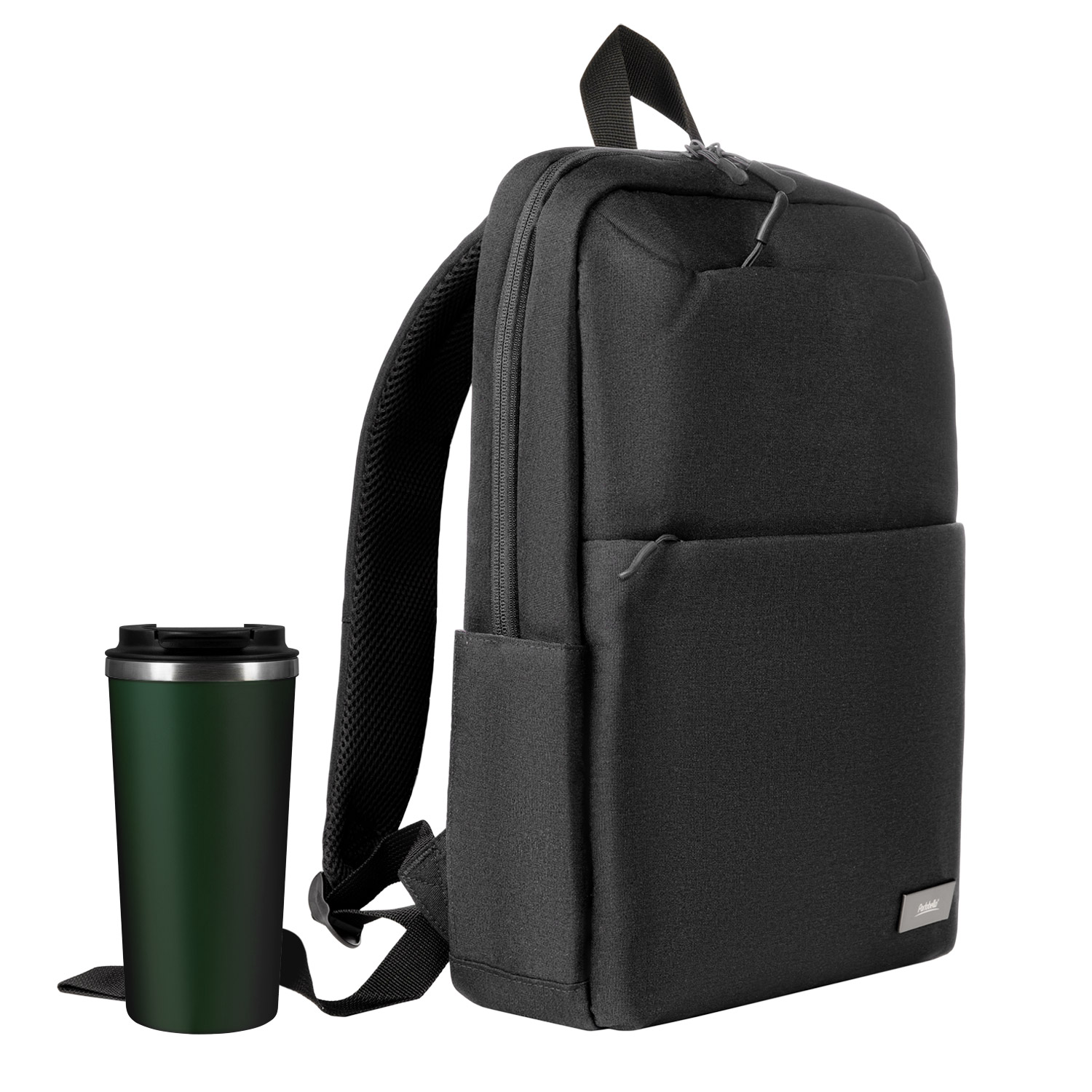 Подарочный набор Палермо (Palermo), Форст (Forst), черный/зеленый (рюкзак, термокружка)