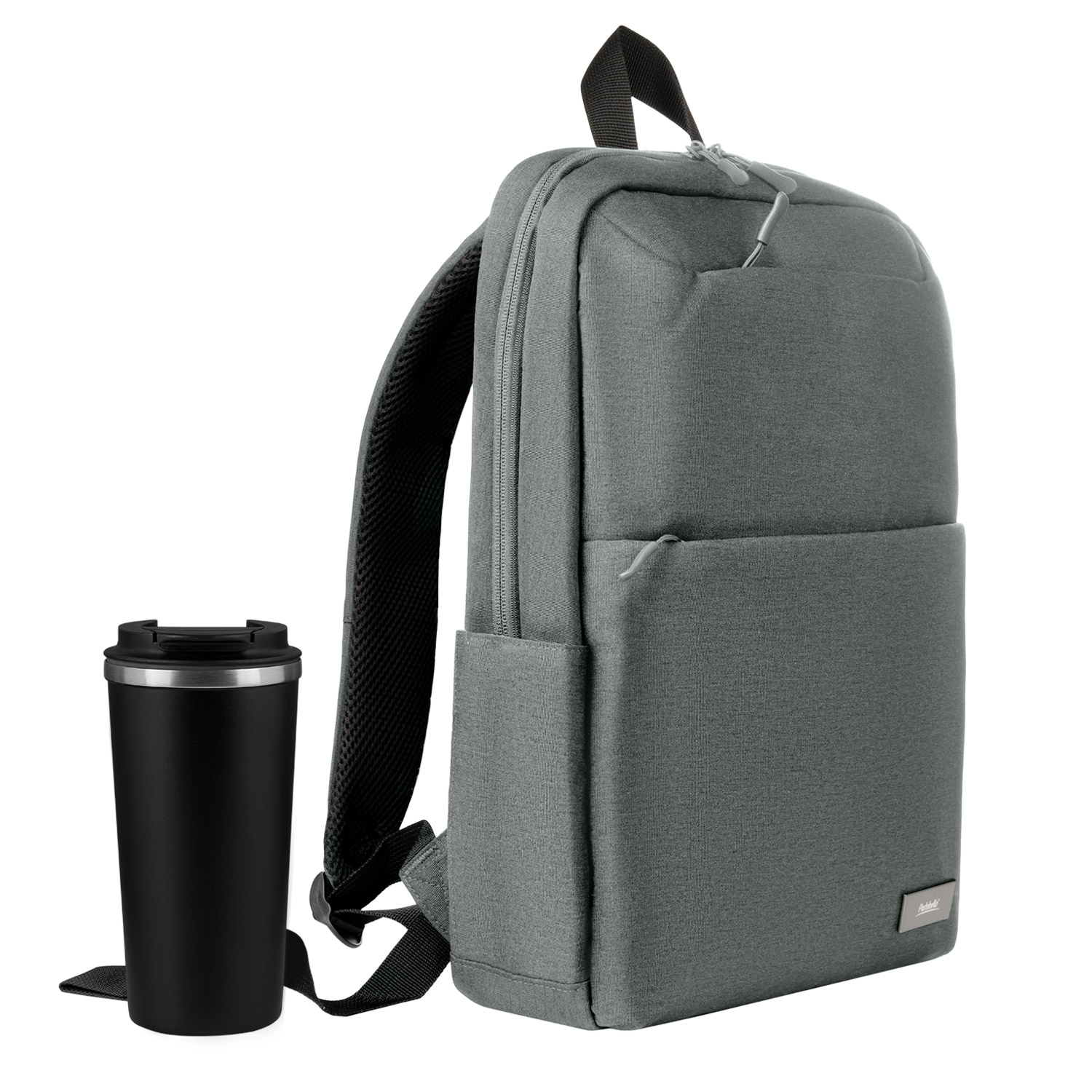 Подарочный набор Палермо (Palermo), Форст (Forst), серый/черный (рюкзак, термокружка)