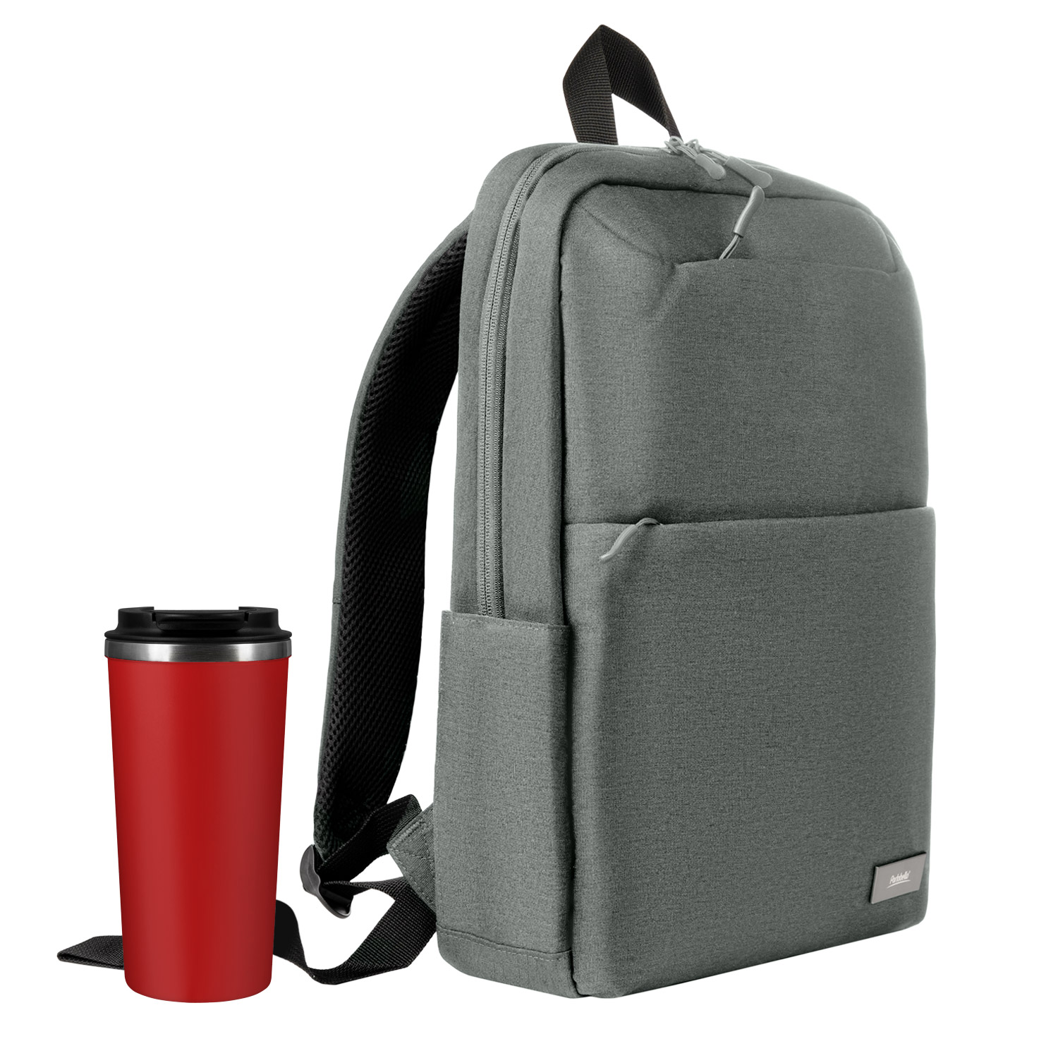 Подарочный набор Палермо (Palermo), Форст (Forst), серый/красный (рюкзак, термокружка)