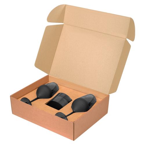 Подарочный набор свеча + 2 бокала для вина Black Edition; - купить необычные сувениры в Воронеже