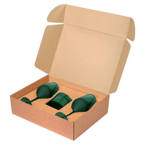 Подарочный набор свеча + 2 бокала для вина Emerald; - купить необычные сувениры в Воронеже