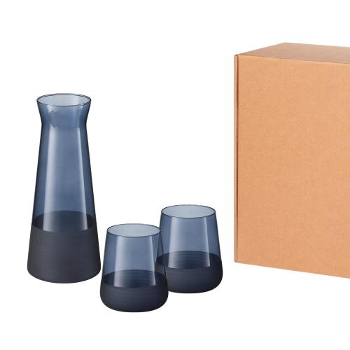 Подарочный набор декантер + 2 стакана, Сапфир (Sapphire) синий